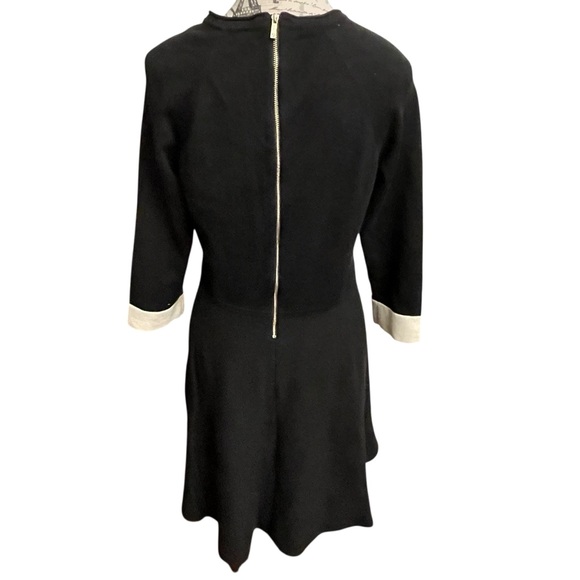 Vince Camuto Black Dress with Cream Cuffs - Picture 3 of 8